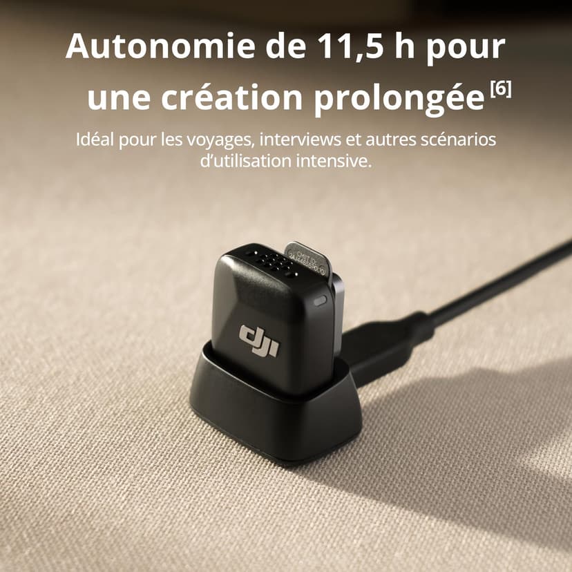 DJI Mic Mini (2 TX + 1 RX Mobile), Microphone Cravate sans Fil pour iPhone 17/16/15 et Android/PC/Tablette, prêt à l’Emploi, Transmission 300 m, ultraléger, réduction Active du Bruit, vlog - 5