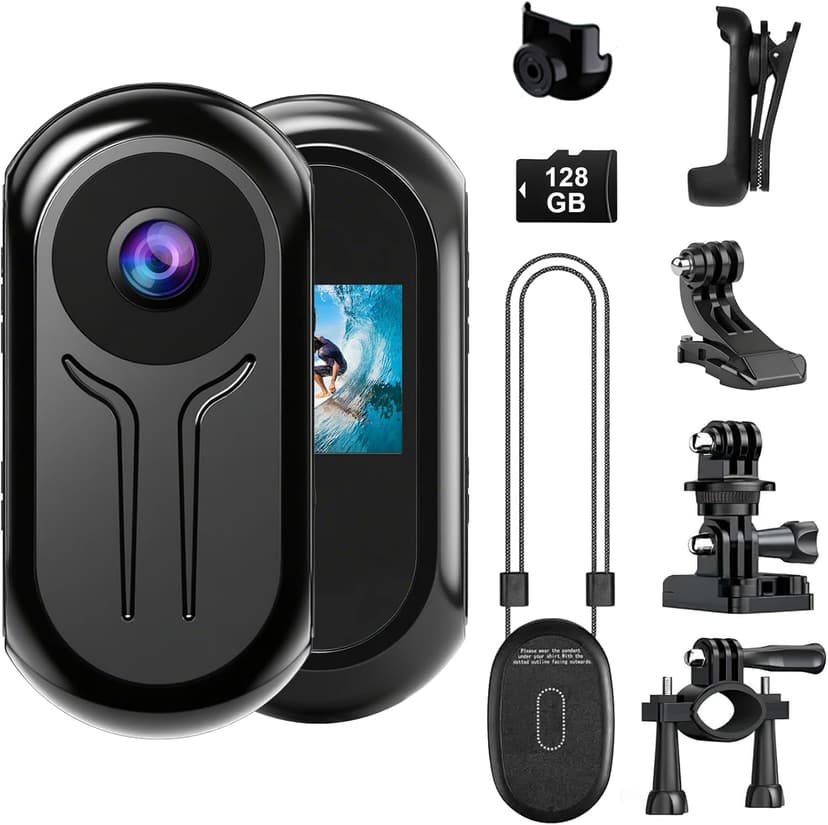 OBEST Mini Action Camera with 128GB Card 32255UKBT - 1