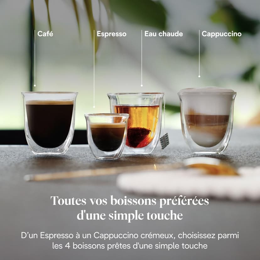 De'Longhi Magnifica Start ECAM222.60.BG Automatic Coffee Machine with LatteCrema Milk System for Automatic Cappuccino, 4 Direct Selection Buttons, Soft Touch Control Panel, Function - 5
