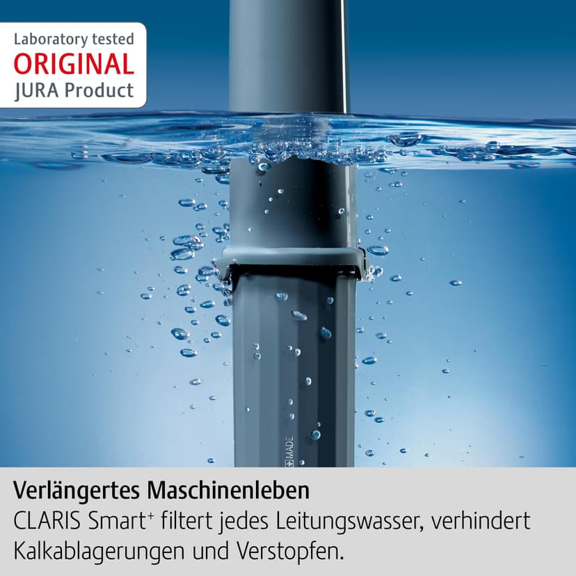 JURA CLARIS Smart+ 24233 Lot de 3 cartouches filtrantes d'origine avec reconnaissance automatique du filtre Hygiène certifiée TÜV Gris - 4
