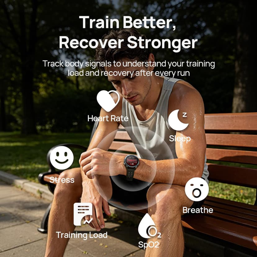 Mibro GS Pro2 - Multisport Smartwatch with Dual Band GNSS, Training Guidance, Smartwatch with Heart Rate Monitoring for Swimming, Cycling, Running, Hiking, Skiing and Padel (Dark Gray) - 6