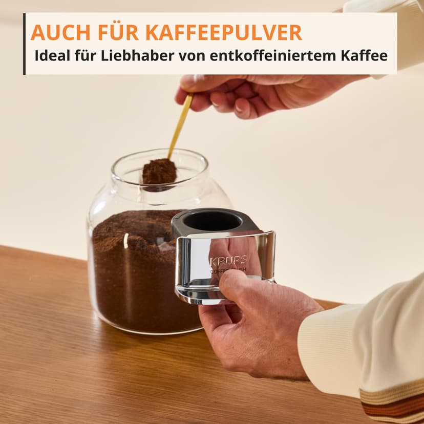 KRUPS Coffee Crush Superautomatic Coffee Maker 15 Bar 3 Coffee Recipes 3 Temperature Levels Touch Screen Compact 15 cm Wide SA402AE0 - 8