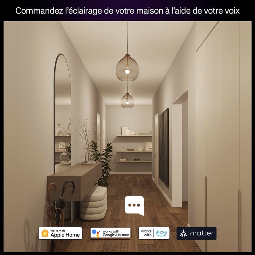 Philips Hue Essential Ampoule Connectée LED A60, White and Color Ambiance, Ampoule Philips Hue E27, 8W, 2200-6500 K, 806 lm, Intensité réglable, Compatible Alexa, Google et Apple Home, Pack de 4 - 5