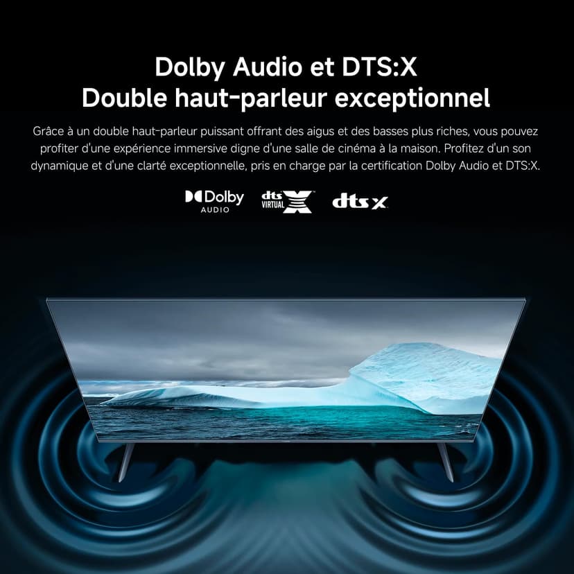 XIAOMI TV F Pro 55, 140 cm (55 Pouces), 4K UHD QLED, Smart TV, Fire TV, Contrôle Vocal Alexa, HDR10+, 60Hz avec 120Hz Game Boost Mode, MEMC, 2Go+32Go, Compatible avec AirPlay - 8