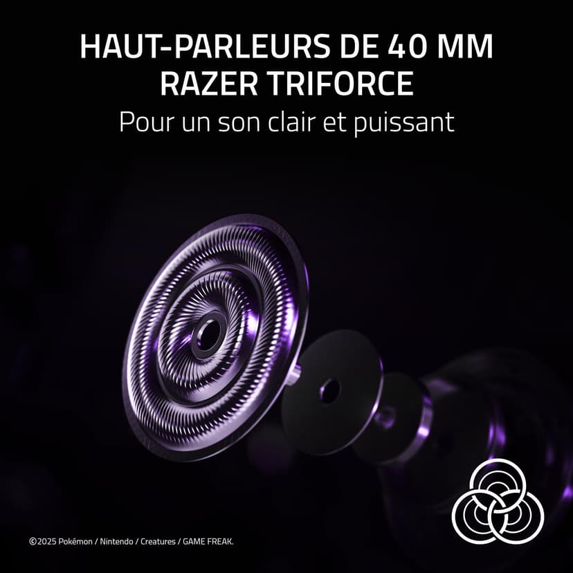 Razer Kraken Kitty V2 - Édition Gengar Pokémon - Casque USB - Pointes Gengar - Éclairage réactif au Stream - Microphone cardioïde HyperClear - Haut-parleurs Triforce 40mm - Son Surround | Violet - 4