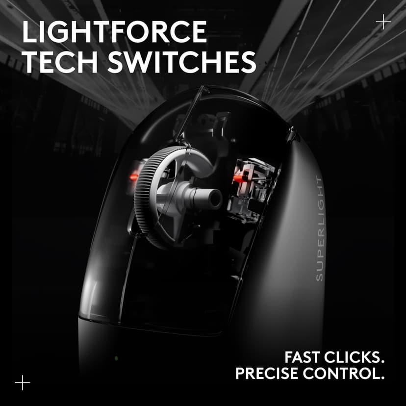 Logitech G PRO X SUPERLIGHT 2 wireless gaming mouse, East Europe Packaging, 60 g pro-grade mouse with 5 programmable buttons, 44k DPI sensor, 8 kHz report rate, USB-C charging for PC/Mac - White - 5