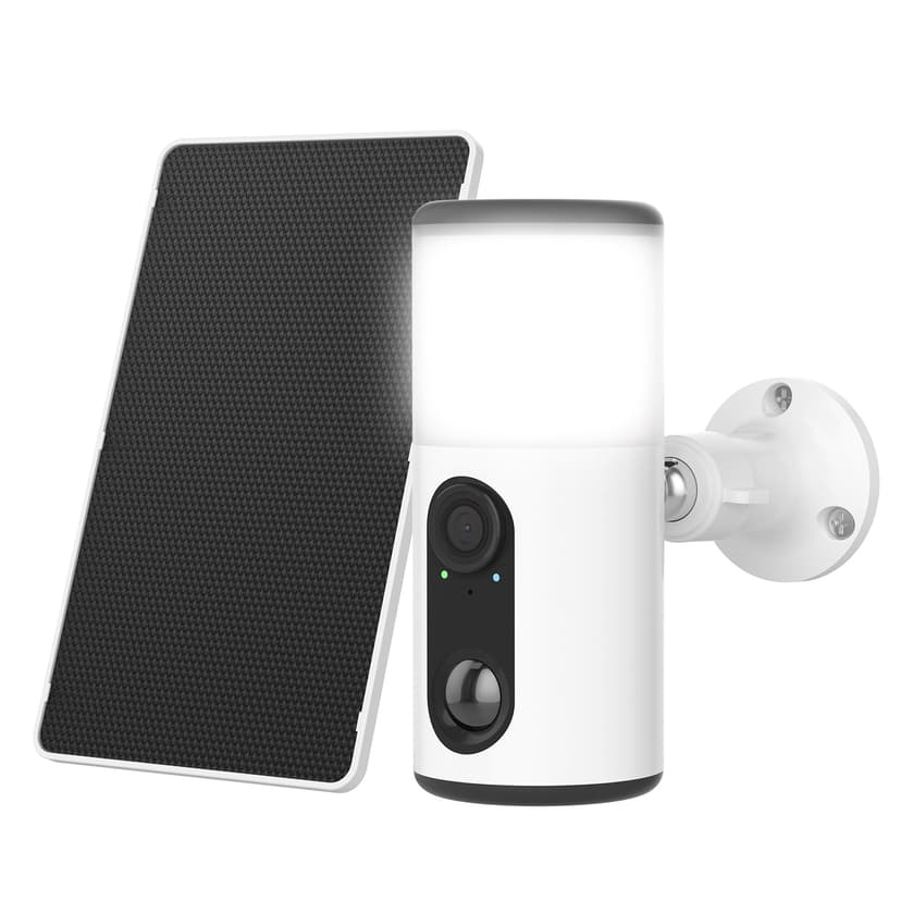 ANRAN 2PCS 2K Floodlight Camera, Wireless Solar Outdoor WiFi Surveillance Camera, 3MP Outdoor Camera with Lumens Projector, Colour Night Vision, PIR Motion Detection, Two-Way Audio, IP66 Waterproof - 1