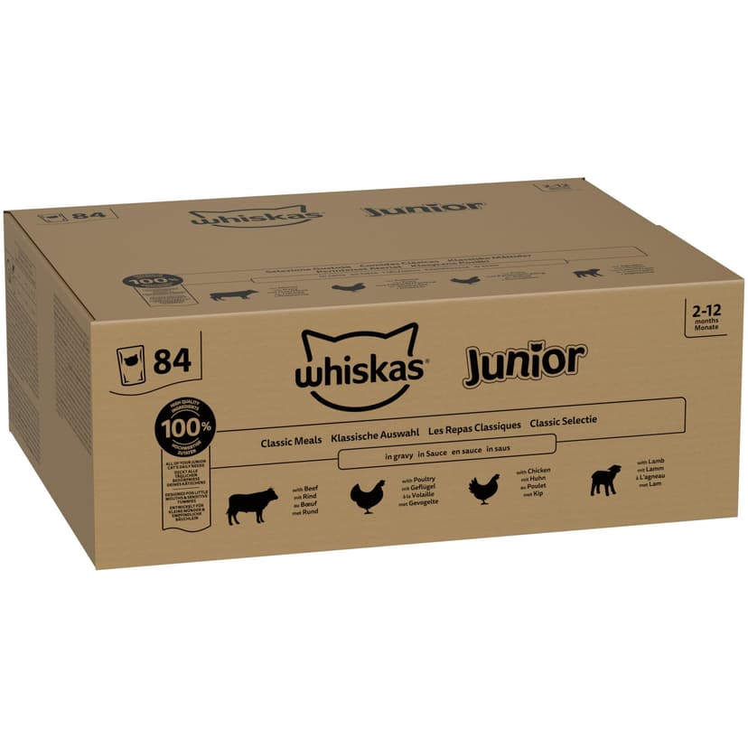 WHISKAS Aliment humide en sauce Chat junior 84x85g Les Repas Classiques - 2