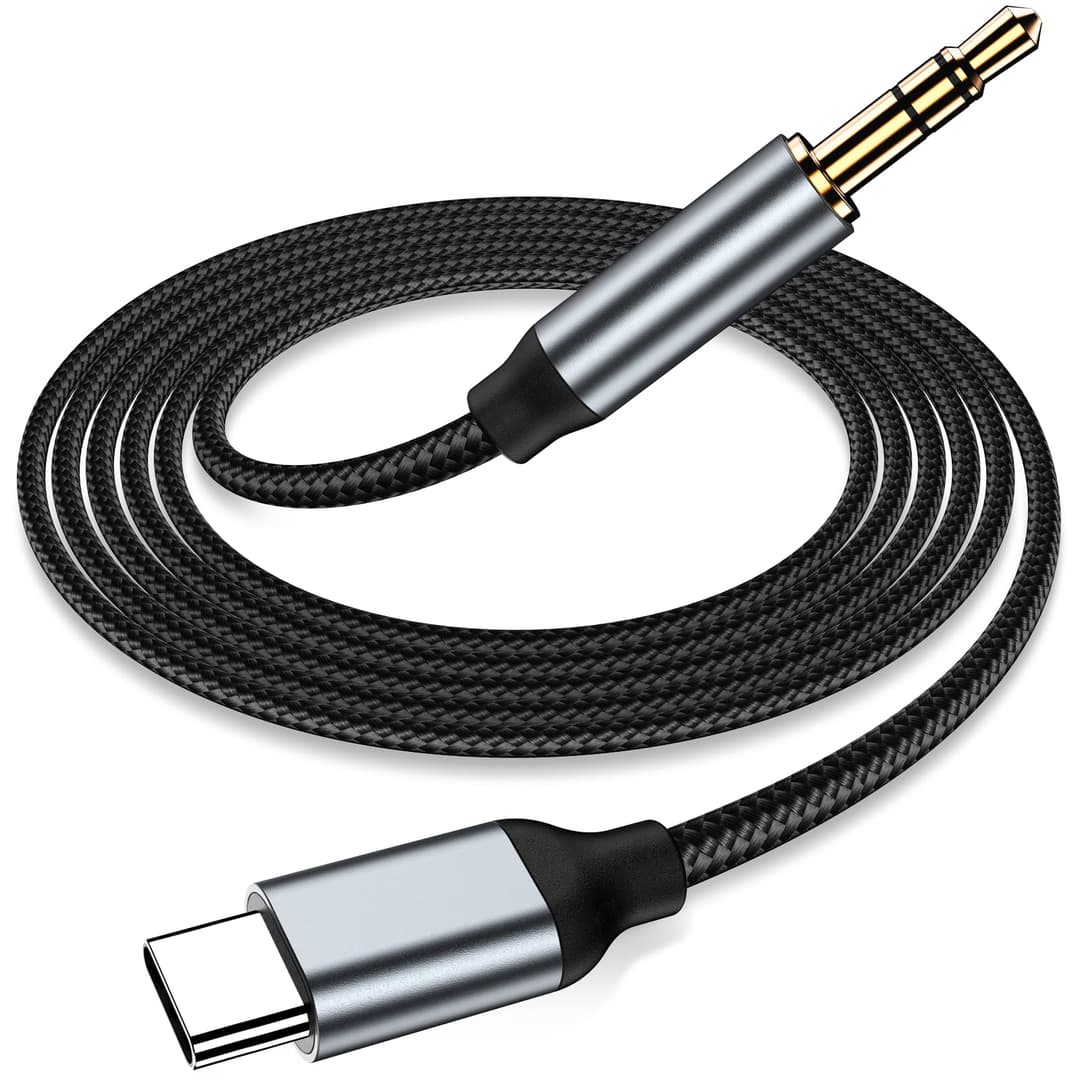 Câble USB C vers 3.5mm Jack 2M, Audio Cable USB C Jack Vo…