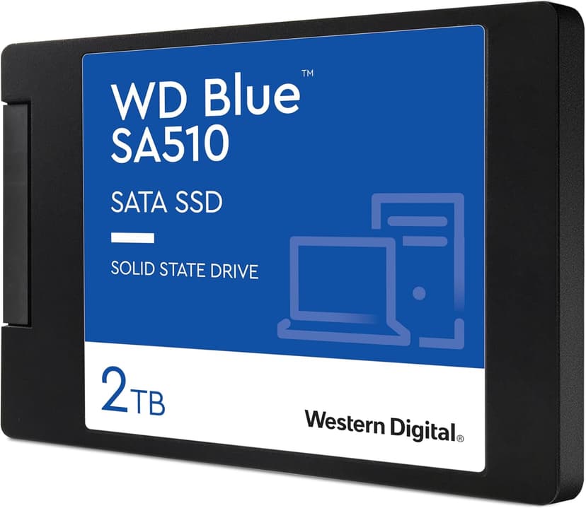 WD Blue SA510 SSD, 2TB 2.5" SATA SSD, Read speeds up to 560 MB/s, Includes Acronis True Image for WD, Disk & Cloning Migration, Backup & Recovery, Ransomware Protection Upgrade for PC/Laptop - 1