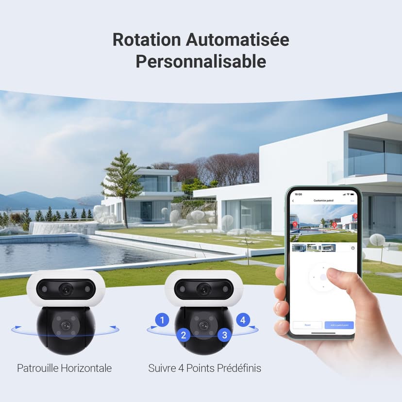 EZVIZ C90 Dual Lens 8MP (4MP+4MP) WiFi Outdoor Security Camera, 360° Surveillance Cameras, CCTV Cameras, Colour Night Vision, AI Person/Vehicle Detection, Two-Way Audio, Alexa, Waterproof - 7
