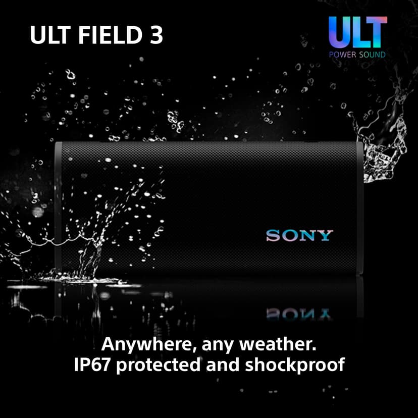 Sony ULT FIELD 3 - Portable Bluetooth Speaker with ULT POWER SOUND, 24hr Battery, IP67, Waterproof, Dustproof, Shockproof, Detachable Shoulder Strap, Compact - Off-White - 7