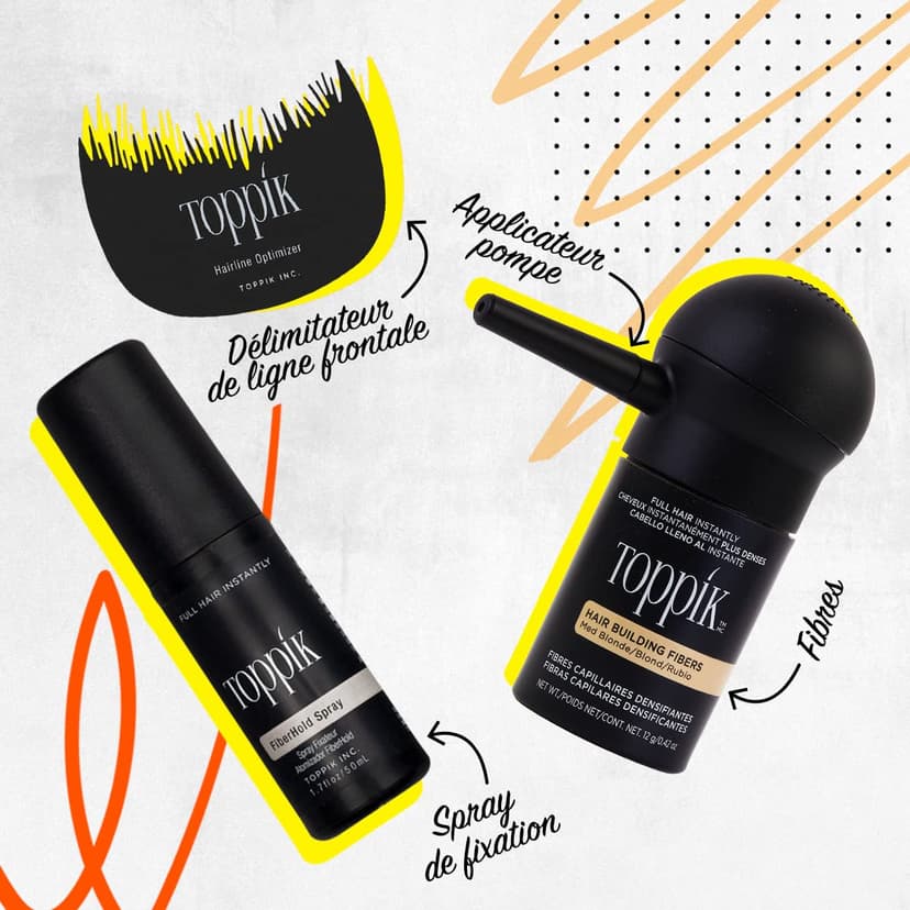 Toppik Hair Building Fibres Powder, Medium Brown, 27.5g Bottle - for A Thicker-looking Hairline, Crown and Beard, Instant Thinning Concealer for Men and Women - 5