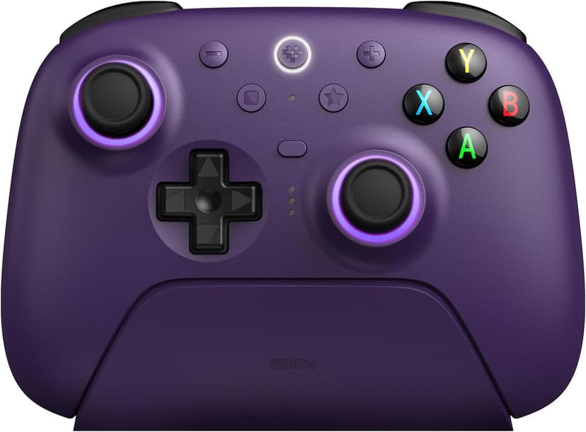8Bitdo Ultimate 2 Wireless Controller for Windows & Android, Gaming Controller with TMR Joysticks, Switchable Hall Effect/Tactile Triggers, Motion Control, RGB Fire Ring, 8Speed Wireless Tech, Purple - 1