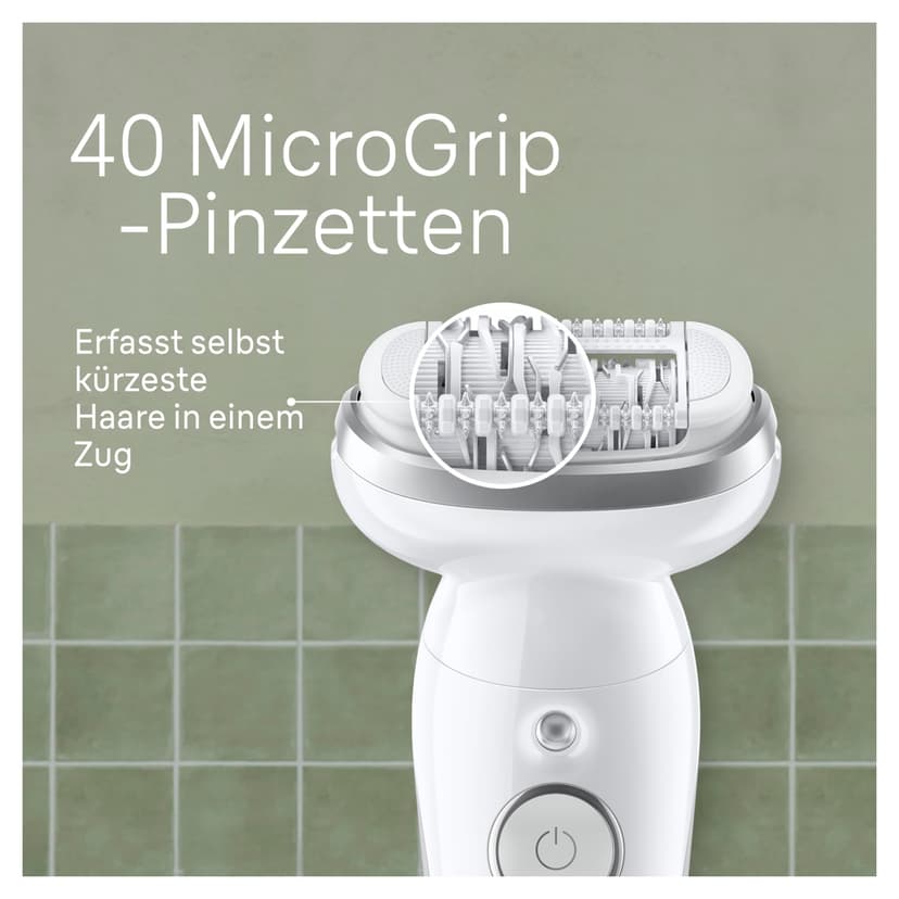 Braun Silk-épil 9 Women's Epilator/Hair Remover for Long-Lasting Hair Removal, 9-011, White/Silver - 7