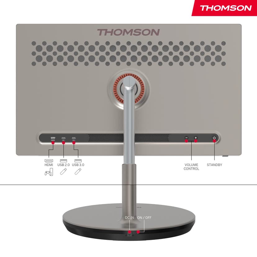 Thomson 32HG4M45GB HD TV (1366x768), Portable Android TV, Voice Control, Bluetooth 5.1, HDMI, Wi-Fi, Up to 4 Hours Battery Life - 3