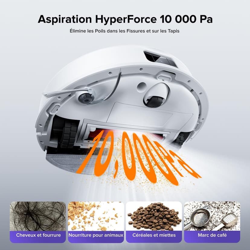 roborock Q10 S5+ Robot Vacuum Cleaner Set with Station, 10000 Pa Suction, Automatic Emptying, Double Anti-tangle, VibraRise 2.0 System, Navigation & Mapping, Obstacle Avoidance, APP - 3