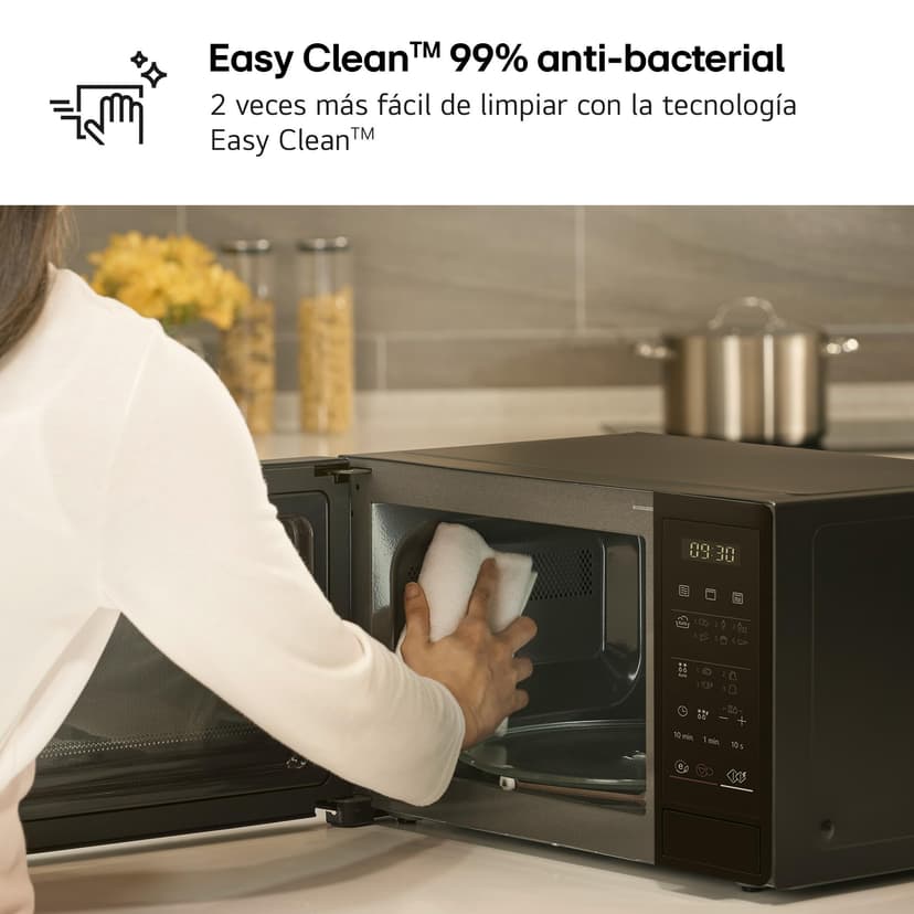 LG MH6042D Microwave Grill 20 Liter, 700 W, 5 Power Levels, Easy Cleaning, Black - 8