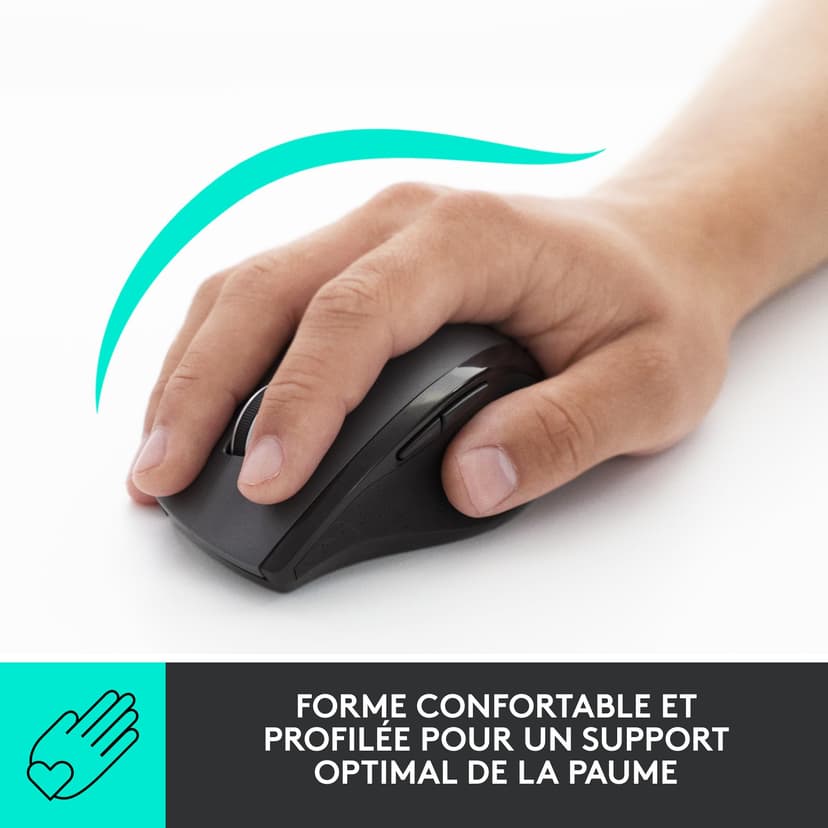 Logitech M705 Marathon sans Fil Souris, Récepteur USB Unifying 2,4 GHz, 1000 PPP, 5 Boutons Programmables, Pile Durée 3 Ans, Compatible PC, Mac, Ordinateur Portable, Chromebook - Graphite - 2