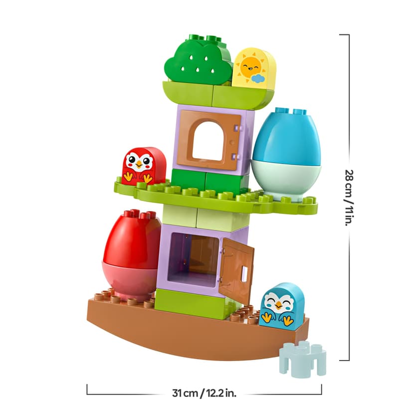 LEGO Duplo Arbre Qui se Balance et s’Empile - Jouet Interactif pour Bébé dès 1 an - Jeu de Construction Développant la Motricité Fine - 2 Figurines d'oiseaux - Cadeau pour Fille ou Garçon 10440 - 8