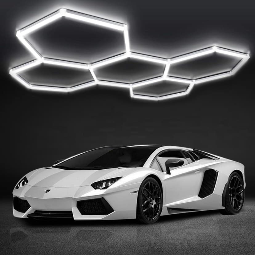 LED Hexagon Light,5-HEX 192W 6500K Daylight White, Linkab… - 1