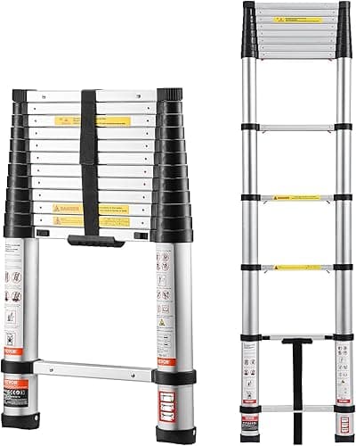 VEVOR Échelle Télescopique Aluminium 3,8 m Pliable Multif…