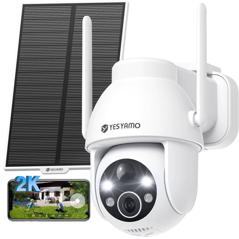 YESYAMO 2K Wireless Solar WiFi Surveillance Camera, 2.4GH… - 1