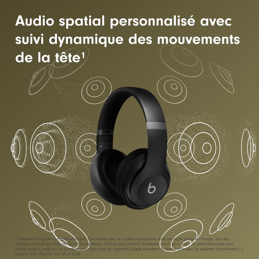 Beats Studio Pro – Wireless Bluetooth Noise Cancelling Headphones – Personalised Spatial Audio, USB-C Lossless Audio, Apple & Android Compatibility, Up to 40 Hours Battery Life – Black - 6