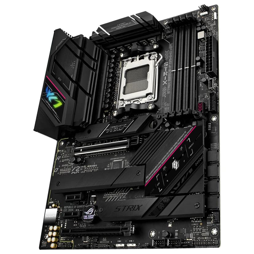 ASUS ROG Strix B650E-F Gaming WiFi AMD Ryzen AM5 ATX motherboard, 12 + 2 power stages, DDR5, three M.2 slots, PCIe 5.0, WiFi 6E, 2.5G LAN, USB 3.2 Gen 2x2 Type-C port, and Aura Sync RGB - 9