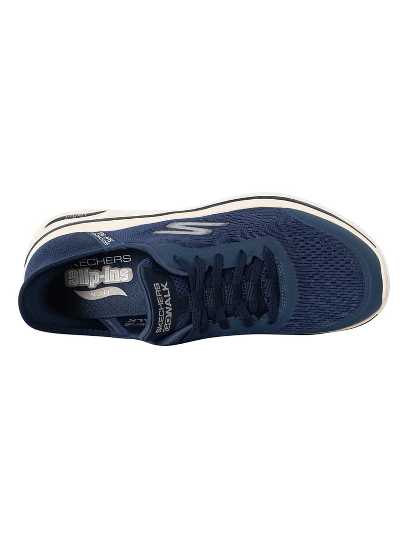 Skechers Go Walk Arch Fit 2.0 Simplicity 2 Baskets pour Homme, Textile synthétique Bleu Marine, 41.5 EU - 5