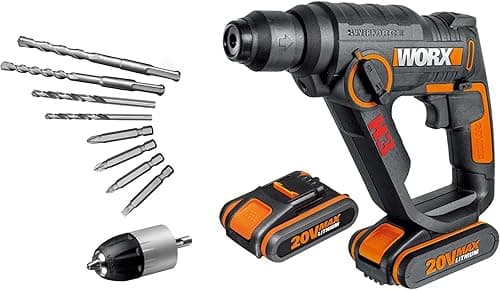 WX390.1 Worx - H3®Taladro/Screwdriver/Hammer 2 Batteries 20V - 2,0Ah Li-Ion.