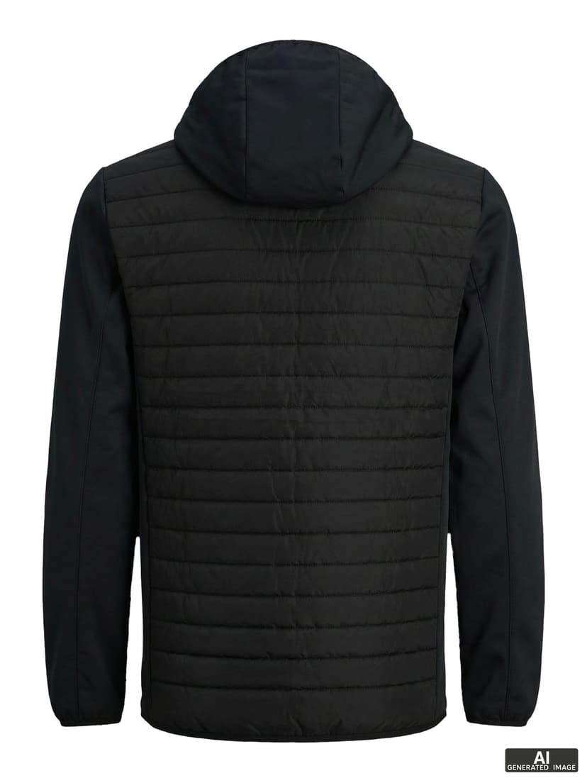 JACK & JONES Mens Quilted Jacket Black S - 7