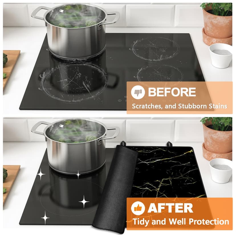 Nardea Protection Plaque de Cuisson Vitrocéramique (Black-1) - 2
