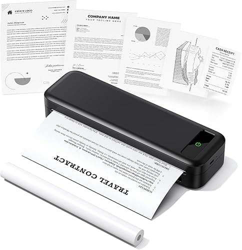 Portable Thermal Printer A4 Inkless Wireless Bluetooth Co…