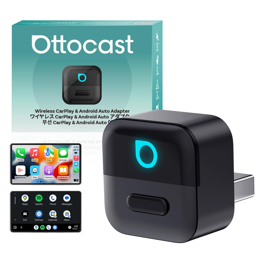 Ottocast Mini Pico 2026 Wireless CarPlay & Android Auto Adapter, WiFi 6 & Bluetooth 5.4, Mini Plug & Play USB Dongle, Wired to Wireless, Auto Reconnect, OTA Upgrade