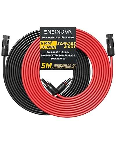 Solar Cable 4 mm²/6 mm², Solar Cable Extension 1/2/3/5/10/15/20 m, Multi-Contact 4 Solar Cable, IP67 Waterproof, Solar Cable Extension Cable