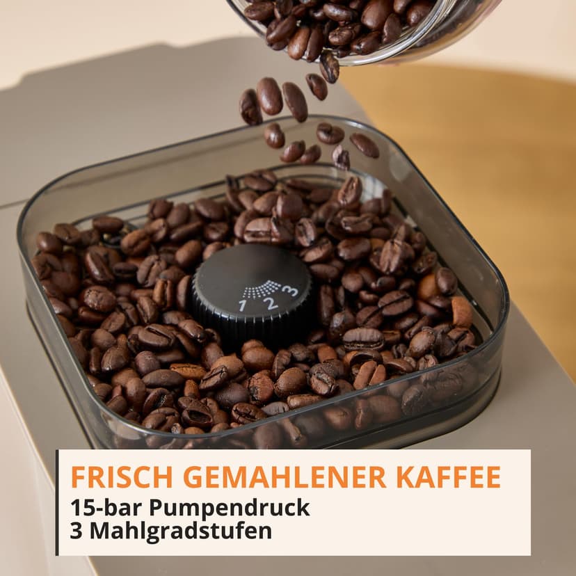 KRUPS Coffee Crush Superautomatic Coffee Maker 15 Bar 3 Coffee Recipes 3 Temperature Levels Touch Screen Compact 15 cm Wide SA402AE0 - 7
