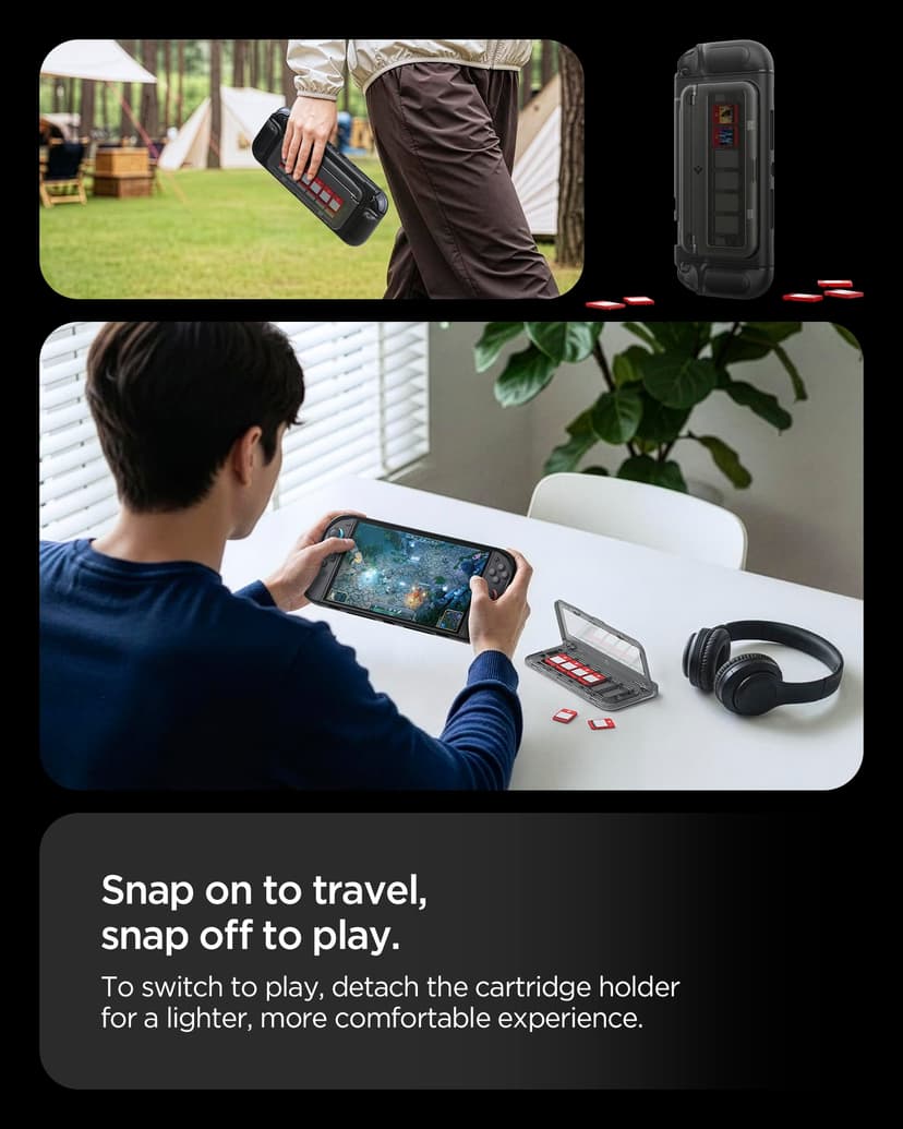 Spigen Snap Switch Case Compatible with Nintendo Switch 2 - Black - 4