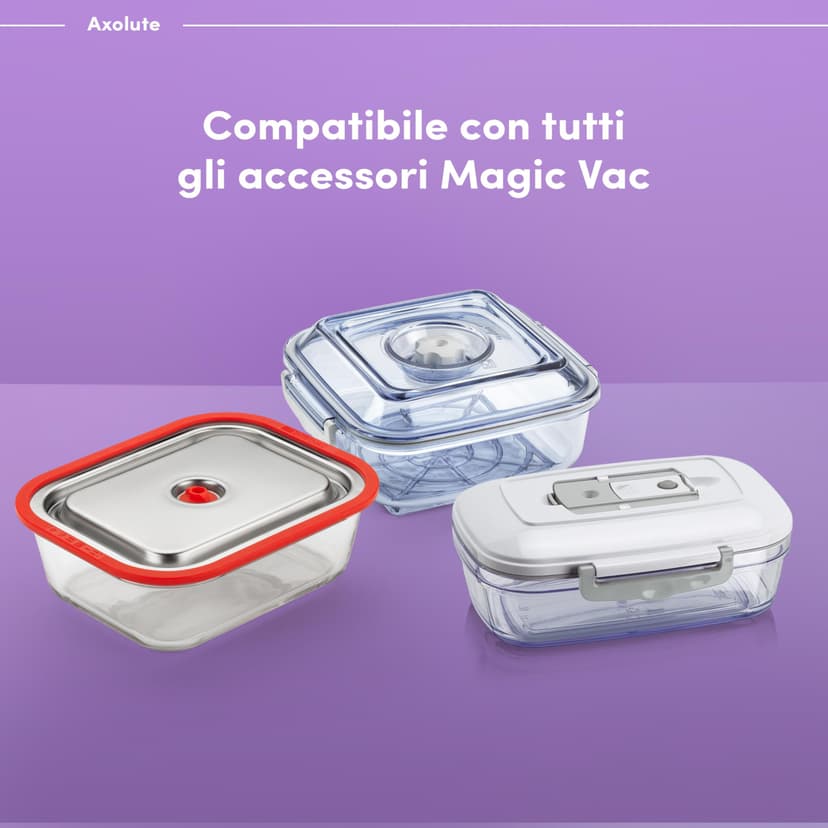 Magic Vac Axolute Professional Multifunction Vacuum Packaging Machine for Vacuum Bags, with Powerful Motor and Vacuum Packaging Kit, Patented System Made in Italy, White - 7