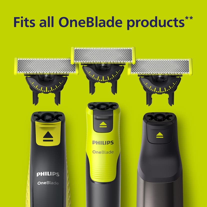 Philips OneBlade Authentic 5x 360 Blade Replacements - Fits ALL OneBlade handles - Durable Stainless Steel- 20- month supply, Model QP450/50 - 2