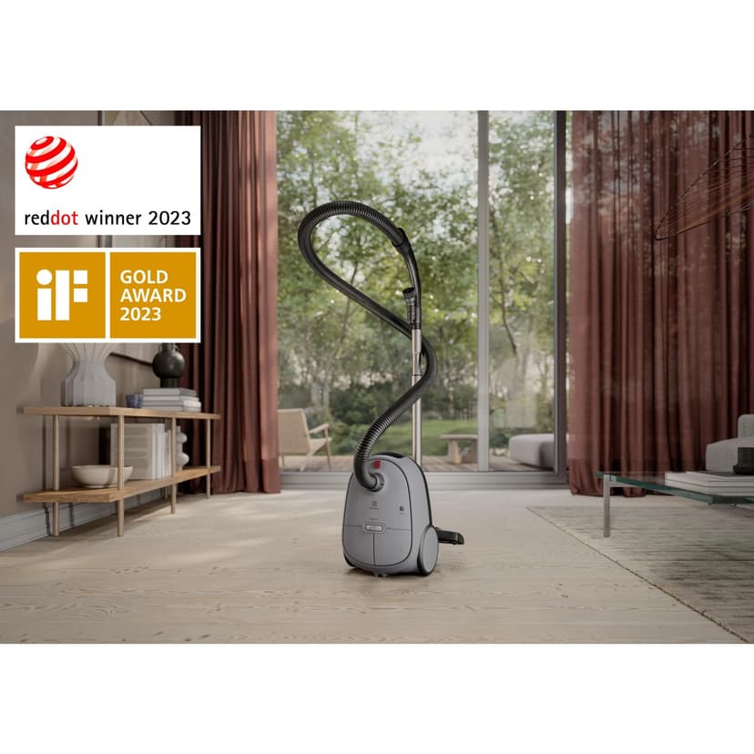 Electrolux 600 Animal, Vacuum Cleaner with Bag, Pet Hair Kit, 50% Recycled Plastic, Hygiene Filter 12 Washable, Cord 12 m XXL, EB61A5UG, Grey - 3