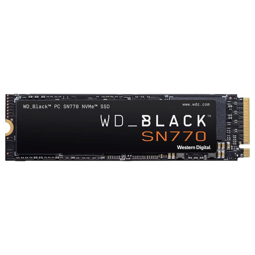 WD_BLACK SN770 SSD 1 To, Disque SSD Interne, Vitesse de lecture jusqu'à 5150 Mo/s, M.2 2280 NVMe SSD, PCIe Gen 4.0, Haute performance disque de jeu, Noir - 1