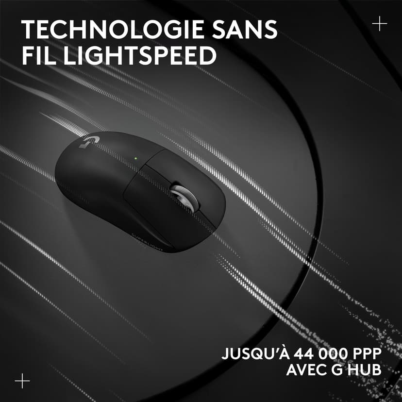 Logitech G PRO X SUPERLIGHT 2 - mouse gaming wireless, mouse Pro-Grade da 60 g 5 pulsanti programmabili, Versione Est Europa,sensore a 44.000 DPI, velocità di aggiornamento di 8 kHz, USB-C,PC/Mac-Nero - 9