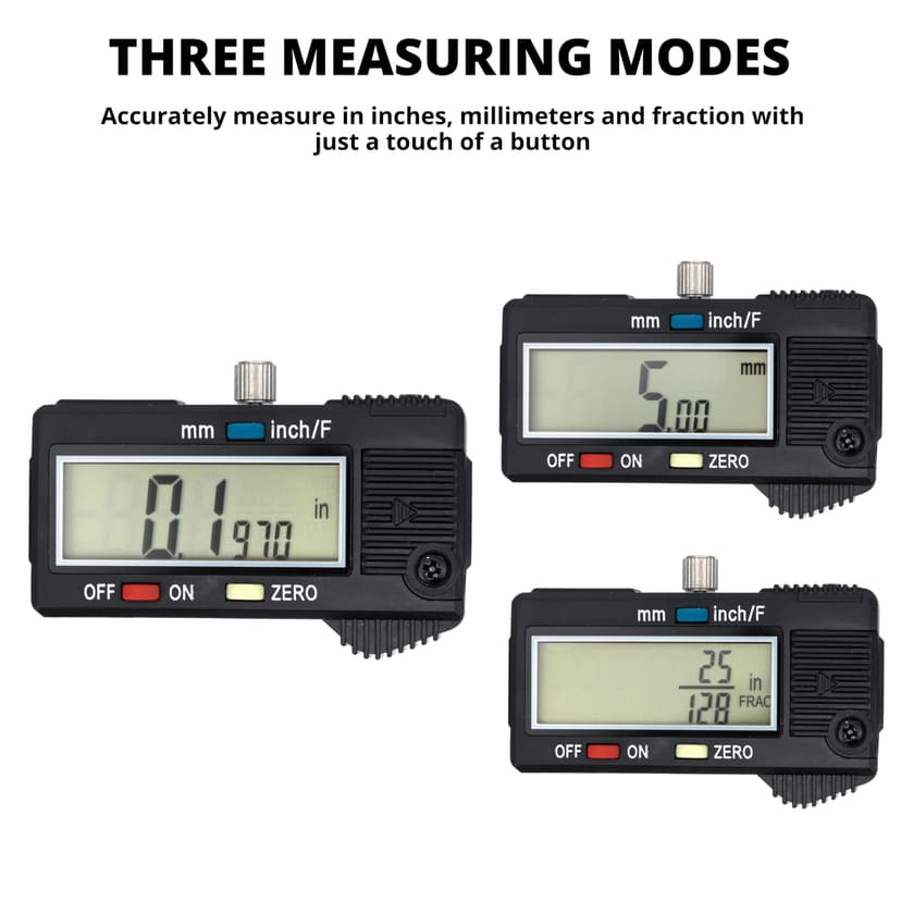 NEIKO 01407A Electronic Digital Caliper | 0-6 Inches | Stainless Steel Construction with Large LCD Screen | Quick Change Button for Inch/Fraction/Millimeter Conversions - 3