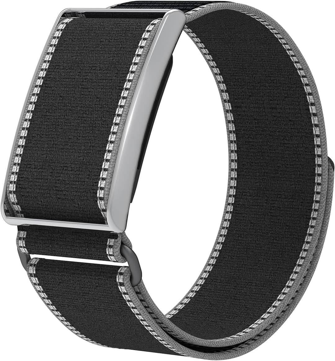SimpleThings Bracelet for Amazfit Helio Strap with Metal Case, Nylon Elastic & Adjustable Sports Armband Compatible with Zepp Amazfit Helio Strap Fitness Tracker, Nylon
