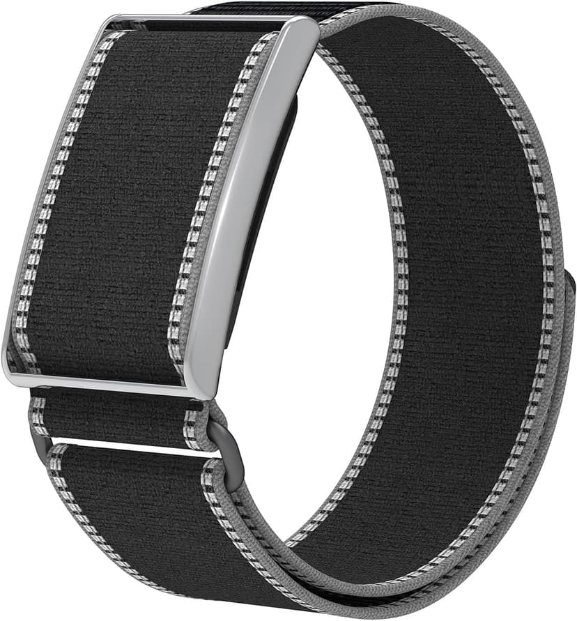 SimpleThings Bracelet for Amazfit Helio Strap with Metal Case, Nylon Elastic & Adjustable Sports Armband Compatible with Zepp Amazfit Helio Strap Fitness Tracker, Nylon - 1