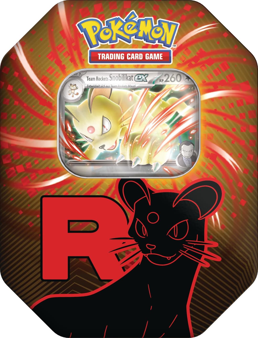 Pokémon - Trading Card Game: Tin-Box Team Rocket - Persian-ex (1 Holographic Promo Card & 4 Booster Packs)