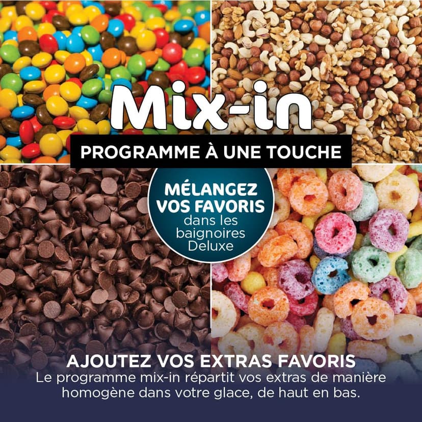Ninja CREAMi Deluxe Machine a glace et sorbetière, 2 bacs, 10 fonctions, crème glacée, yaourts glacés, des milkshakes, des slush, Pièces amovibles lavables au lave-vaisselle, Stone/Or NC502EUSTGD - 8