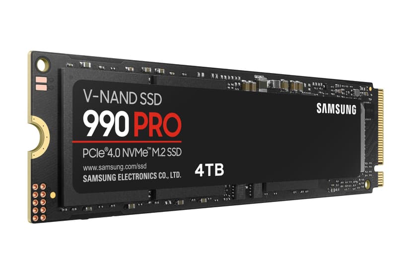 Samsung 990 PRO NVMe M.2 SSD, 4 TB, PCIe 4.0, 7,450 MB/s read, 6,900 MB/s write, Internal SSD, For gaming and video editing, MZ-V9P4T0BW - 5