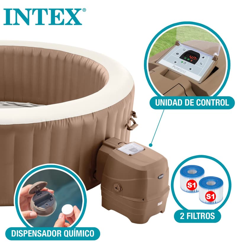 Intex Pure Spa Sahara 6 Places 28428EX Beige - 5